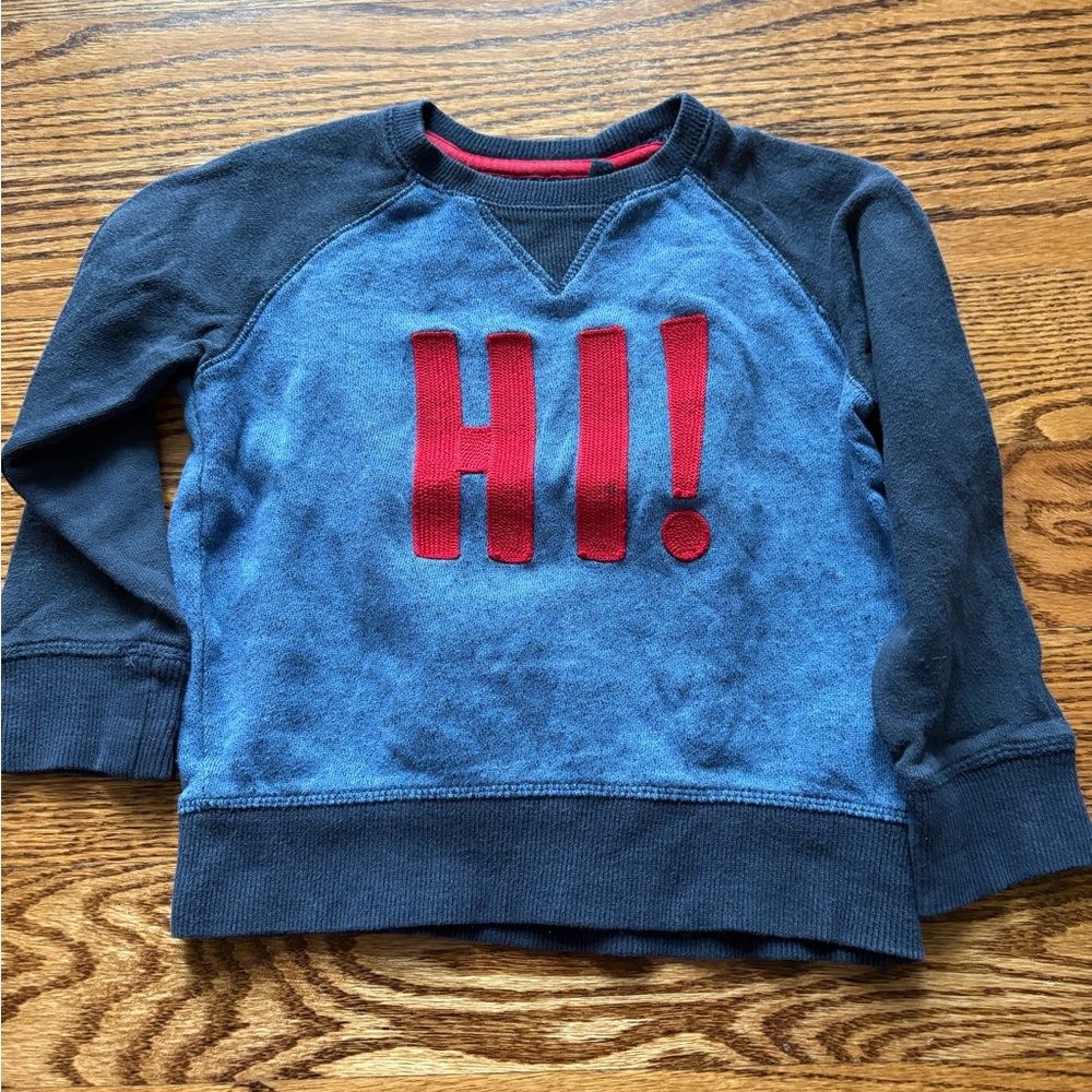NEXT “Hi, Bye” sweatshirt, boys 2/3
